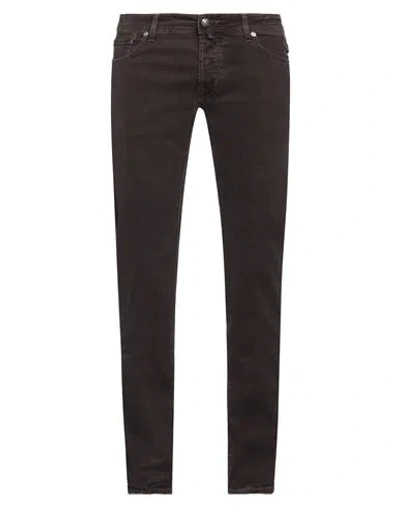 Jacob Cohёn Man Jeans Burgundy Size 33 Cotton, Elastane In Red