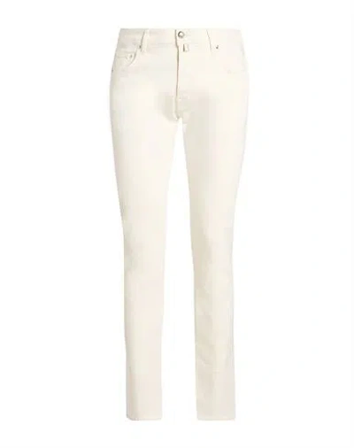 Jacob Cohёn Man Jeans Cream Size 31 Cotton, Polyester, Elastane In White
