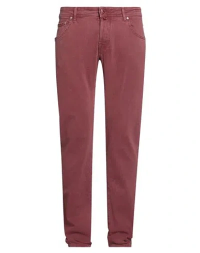 JACOB COHЁN JACOB COHЁN MAN JEANS GARNET SIZE 34 COTTON, ELASTANE