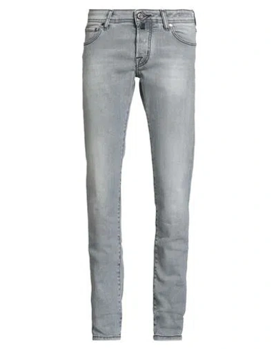Jacob Cohёn Man Jeans Grey Size 30 Cotton, Elastomultiester, Elastane, Polyester