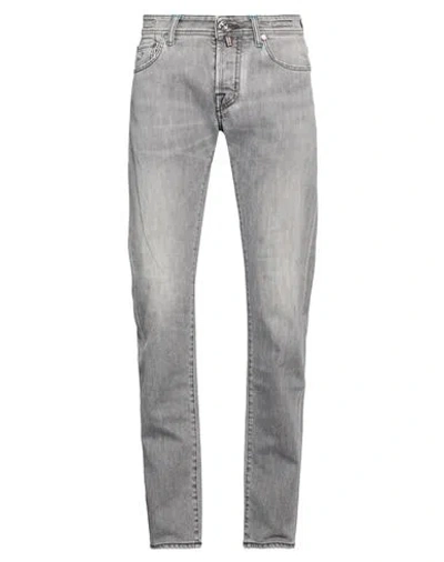 Jacob Cohёn Man Jeans Grey Size 30 Cotton, Polyester In Gray