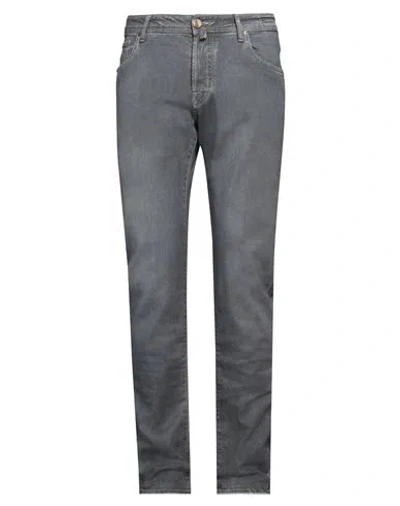 Jacob Cohёn Man Jeans Grey Size 33 Cotton, Elastomultiester, Elastane, Polyester