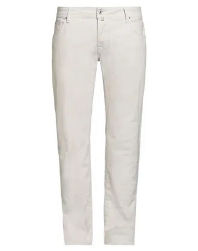 Jacob Cohёn Man Jeans Ivory Size 38 Cotton, Elastane In White