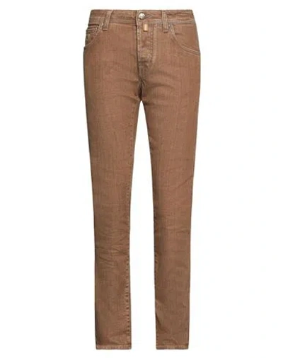 Jacob Cohёn Man Jeans Khaki Size 33 Cotton, Elastane, Polyester In Beige