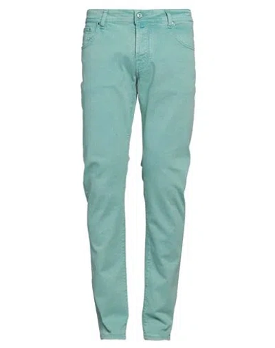 Jacob Cohёn Man Jeans Light Green Size 35 Cotton, Elastomultiester, Elastane