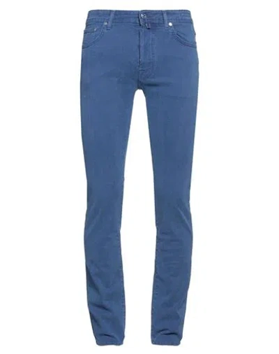 Jacob Cohёn Man Jeans Navy Size 32 Cotton, Elastane, Polyester In Blue