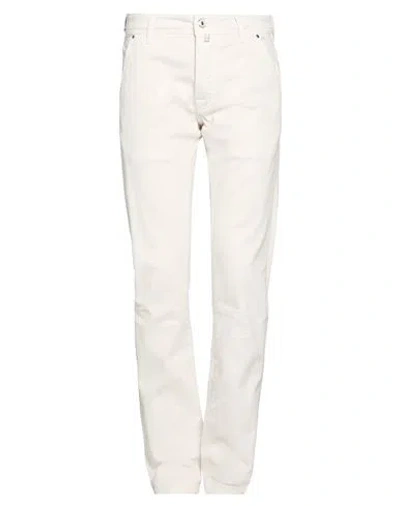 Jacob Cohёn Man Jeans Off White Size 31 Cotton, Elastane