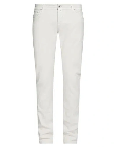 Jacob Cohёn Man Jeans Off White Size 35 Cotton, Elastane, Polyester