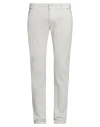Jacob Cohёn Man Jeans Off White Size 35 Cotton, Elastane, Polyester In Gray