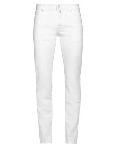 Jacob Cohёn Man Jeans White Size 32 Cotton, Elastomultiester, Elastane, Polyester