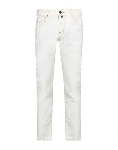 Jacob Cohёn Man Jeans White Size 34 Cotton, Elastane