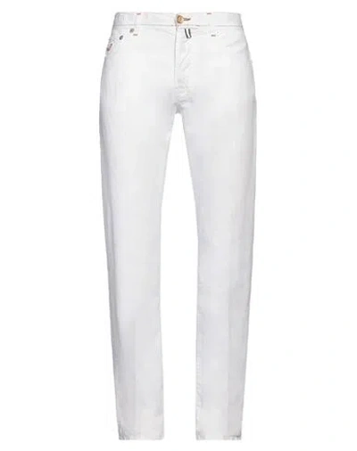 Jacob Cohёn Man Jeans White Size 34 Cotton, Linen