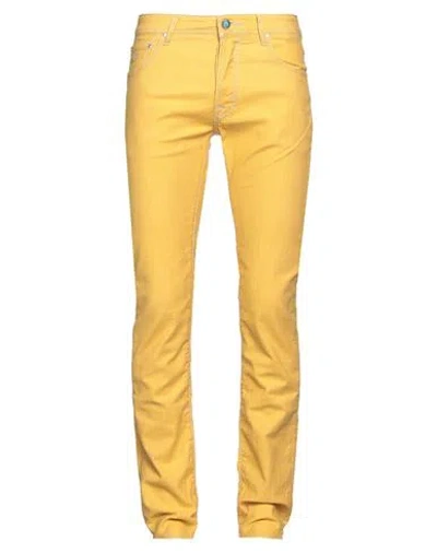 Jacob Cohёn Man Jeans Yellow Size 35 Cotton, Elastane