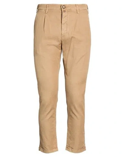 Jacob Cohёn Man Pants Beige Size 35 Cotton, Linen, Lyocell, Elastane, Polyester In Brown