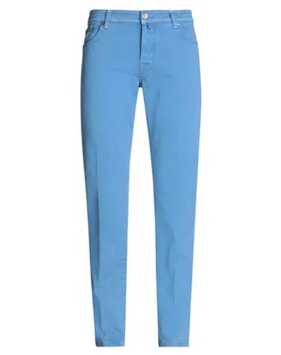 Jacob Cohёn Man Pants Blue Size 32 Cotton, Elastane In Blue