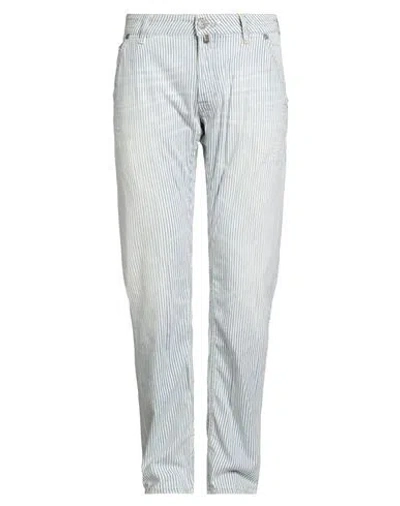 Jacob Cohёn Man Pants Blue Size 35 Cotton, Elastane In White