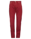 Jacob Cohёn Man Jeans Burgundy Size 36 Cotton In Red