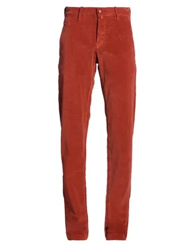 Jacob Cohёn Man Pants Brick Size 31 Cotton, Elastane, Polyester In Red