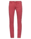 Jacob Cohёn Man Pants Brick Size 32 Cotton, Elastane In Red