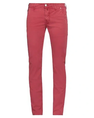 Jacob Cohёn Man Pants Brick Size 32 Cotton, Elastane In Red