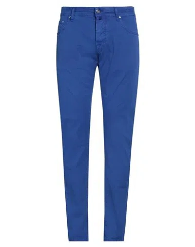 Jacob Cohёn Man Pants Bright Blue Size 31 Cotton, Elastane, Polyester