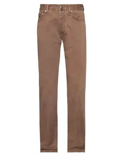 Jacob Cohёn Man Pants Brown Size 32 Cotton In Brown