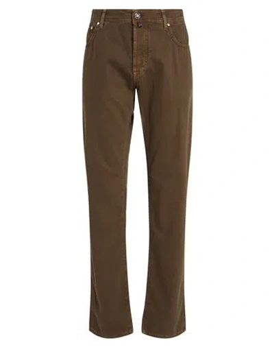 Jacob Cohёn Man Pants Brown Size 32 Cotton, Elastane