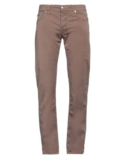 Jacob Cohёn Man Pants Brown Size 33 Cotton, Elastane In Brown