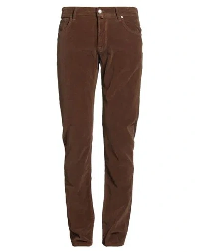 Jacob Cohёn Man Pants Brown Size 34 Cotton, Elastane