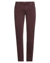 Jacob Cohёn Man Pants Burgundy Size 35 Cotton, Elastane