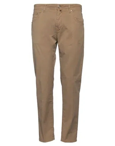 Jacob Cohёn Man Pants Camel Size 32 Cotton, Elastane In Beige