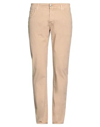 Jacob Cohёn Man Pants Camel Size 32 Cotton, Elastane In Beige