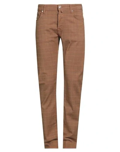 Jacob Cohёn Man Pants Camel Size 34 Cotton, Virgin Wool, Elastane In Brown