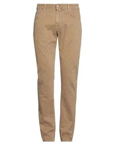 Jacob Cohёn Man Pants Camel Size 35 Cotton, Elastane, Polyester In Green