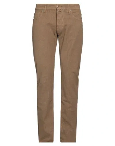 Jacob Cohёn Man Pants Camel Size 35 Cotton, Elastane In Brown