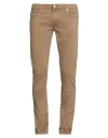 Jacob Cohёn Man Pants Camel Size 35 Cotton, Lyocell, Elastane In Brown