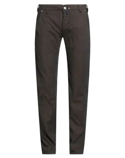 Jacob Cohёn Man Pants Chocolate Brown Size 32 Cotton, Elastane In Multi