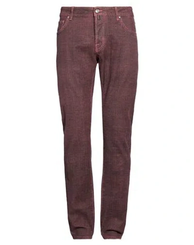Jacob Cohёn Man Pants Coral Size 32 Cotton, Elastane, Polyester In Red