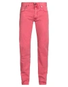 Jacob Cohёn Man Pants Coral Size 33 Cotton In Pink