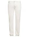 Jacob Cohёn Man Pants Cream Size 34 Modal, Cotton, Elastane In White