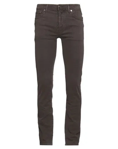 Jacob Cohёn Man Pants Dark Brown Size 32 Cotton, Elastane