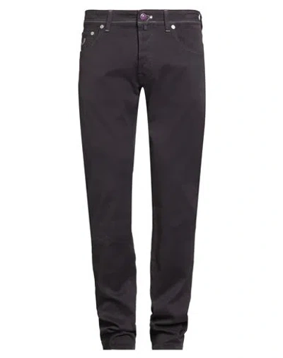 Jacob Cohёn Man Pants Dark Purple Size 34 Cotton, Elastane