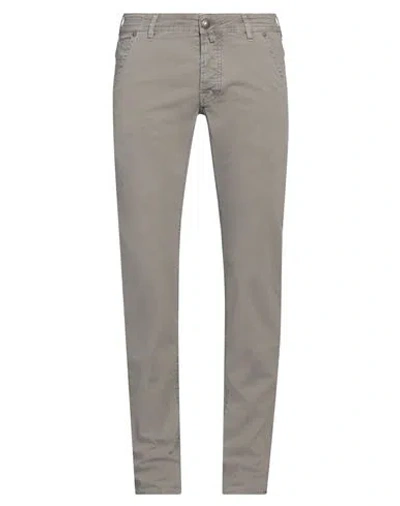 Jacob Cohёn Man Pants Dove Grey Size 32 Cotton, Elastane In Gray