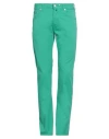 Jacob Cohёn Man Pants Emerald Green Size 33 Cotton, Elastane In Green
