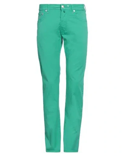 Jacob Cohёn Man Pants Emerald Green Size 33 Cotton, Elastane