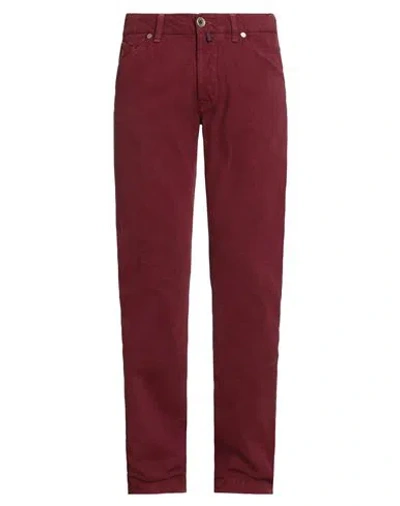 Jacob Cohёn Man Pants Garnet Size 34 Cotton In Red