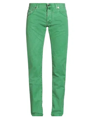 Jacob Cohёn Man Pants Green Size 33 Cotton