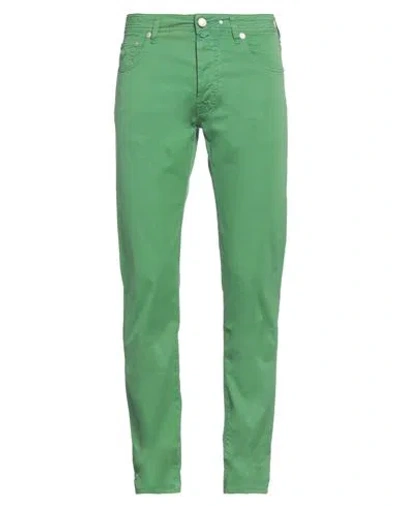 Jacob Cohёn Man Pants Green Size 33 Cotton, Elastane