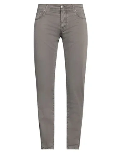 Jacob Cohёn Man Pants Grey Size 40 Cotton, Elastane In Grey