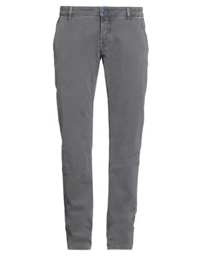 Jacob Cohёn Man Pants Grey Size 42 Cotton, Elastane In Gray